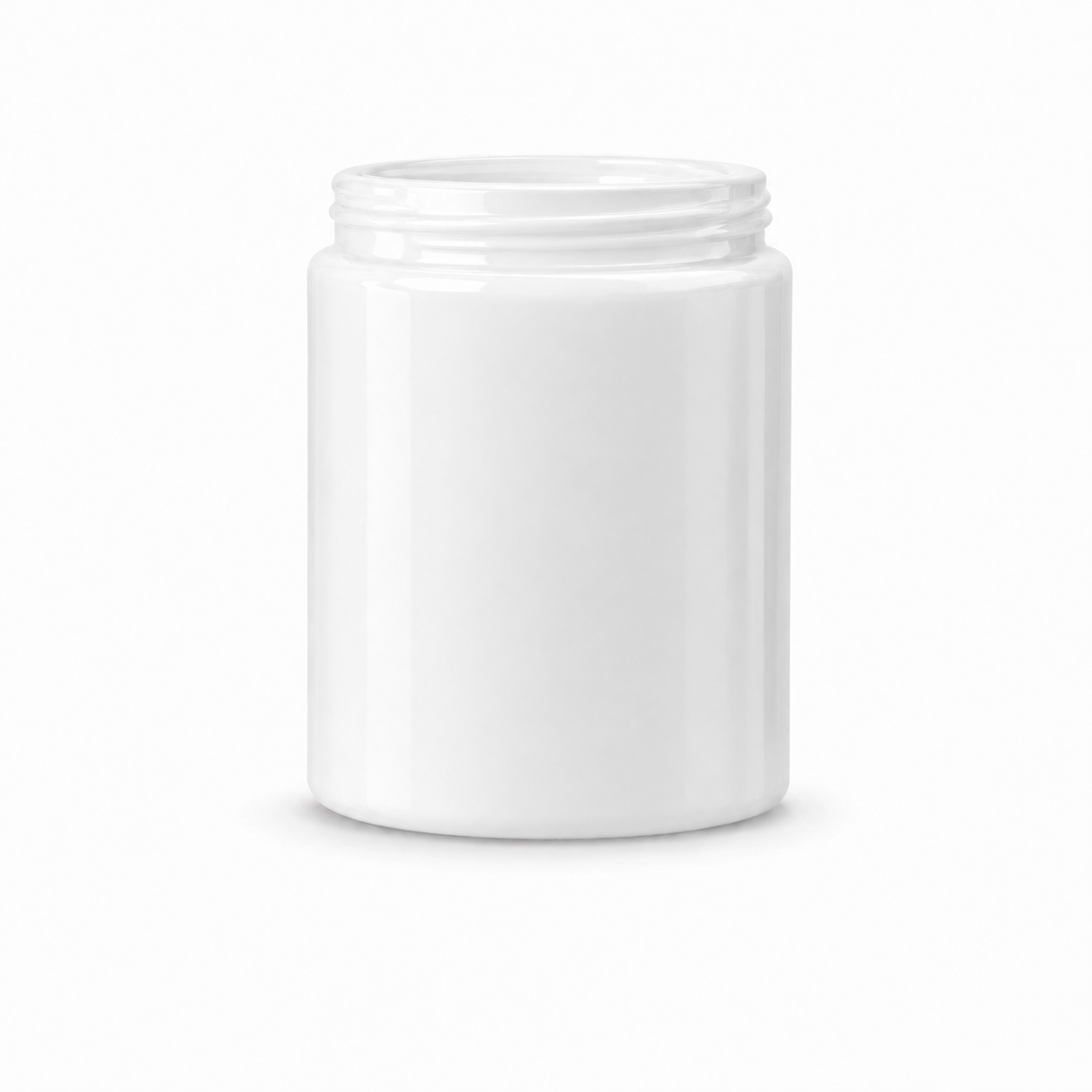 19 oz 89mm Round Jar - White